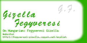 gizella fegyveresi business card